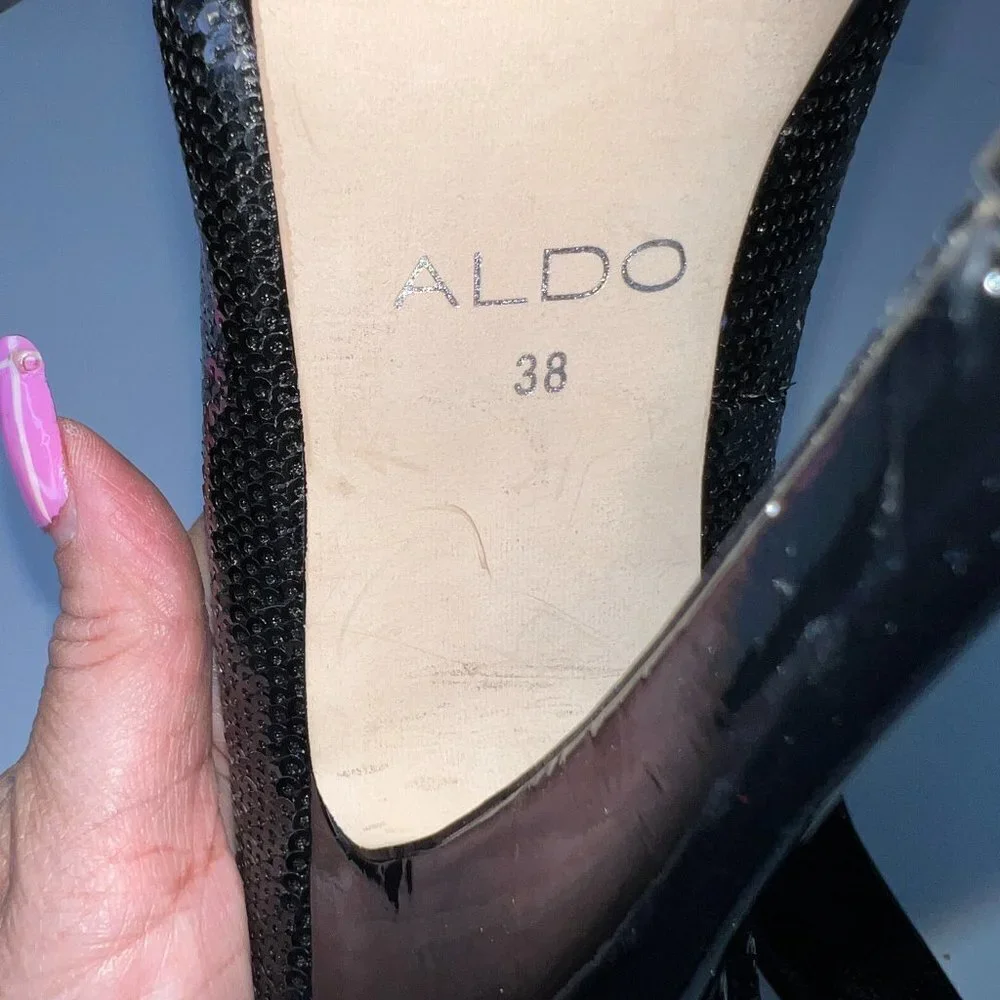ALDO Sequins Platform Heels 8